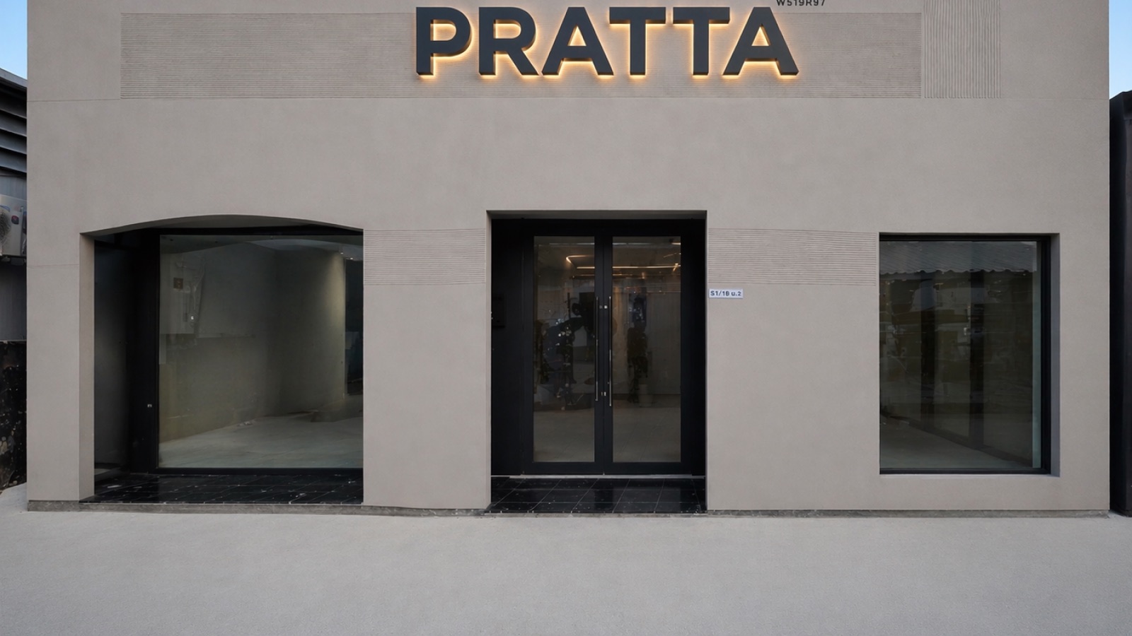 Texture samples and surfaces in the Pratta showroom